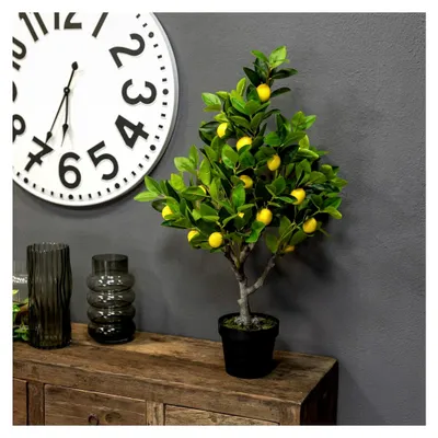 Produktbild von Künstlicher Zitronenbaum 90 cm Hochstamm Kunstpflanze