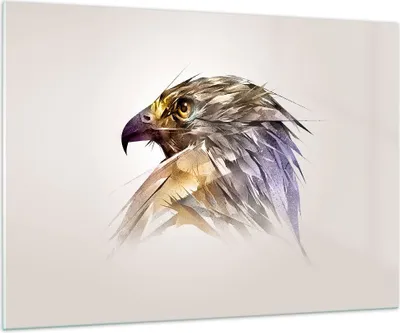 Produktbild von Bilder auf glas - Adler Vogel Feder - 100x70cm - Glasbilder - Wandbilder - Kunstdruck - zum Aufhängen bereit - Wanddekoration aus Glas - Glas Bilder - Wandbild auf Glas - Einteilig - GAA100x70-3936