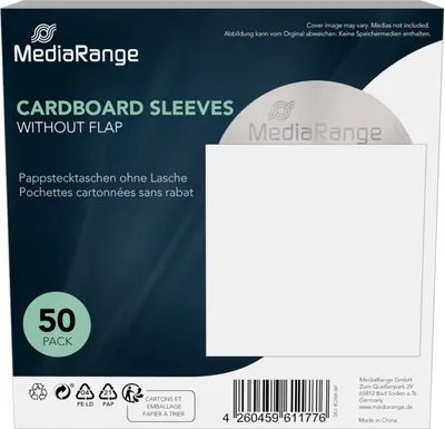 Zdjęcie produktu dla MediaRange BOX68-WF, Etui kieszeniowe, 1 dysków, Biały, Karton, 50 szt.