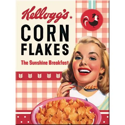 Produktbild von Nostalgic-Art - Magnet 6 x 8 cm - Kellogg's - Girl Corn Flakes Collage