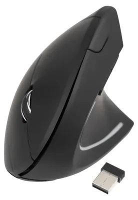 Zdjęcie produktu dla TooQ TQMWG-1104-B, Po prawej stronie, Projekt pionowy, Optyczny, RF Wireless, 3200 DPI, Czarny