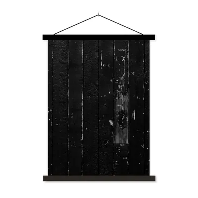 Produktbild von MuchoWow® Textilposter Schwarz - Weiß - Struktur - Design 60x80 cm mit schwarzem Rahmen - Plakathalter