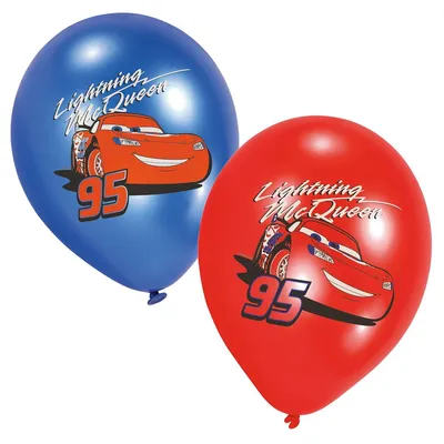 Produktbild von amscan Luftballons Disney PIXAR Cars rot/blau Ø27,5cm 6 Stück