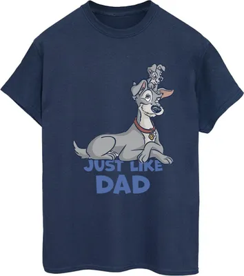 Produktbild von Disney - "Lady And The Tramp Just Like Dad" T-Shirt für Damen BI30762 (XXL) (Marineblau)