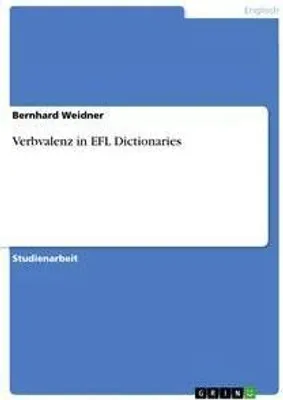 Produktbild von Verbvalenz in EFL Dictionaries
