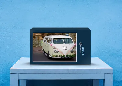 Produktbild von hansepuzzle 32220 - VW-Bulli Puzzle, 1000 Teile, Fortbewegung, 60,0 x 46,0cm mit hochwertiger Aufbewahrung, Kartonbox & Beutel