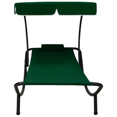 Immagine prodotto di Lettino con tettuccio e cuscino verde