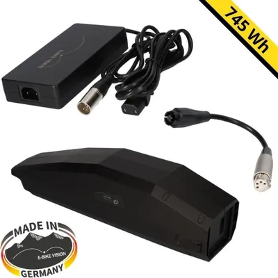 Produktbild von SET E-Bike Akku 36 Volt 20,7Ah 745Wh für Yamaha + Ladegerät 6A + Adapter