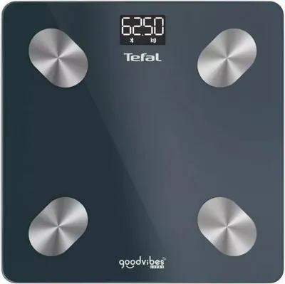 Produktbild von Tefal Goodvibes Life + BM9620S1, Elektronische Personenwaage, 180 kg, 100 g, Blau, kg, Quadratisch