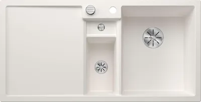 Produktbild von BLANCO COLLECTIS 6 S, SILGRANIT® PuraDur®, weiß, Becken rechts, mit Ablauffernbedienung