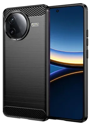Produktbild von Techsuit Carbon Silicone Hülle für Xiaomi Poco F7 Pro – schwarz