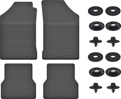 Produktbild von Gummimatten Mit Stoppern Für: Ford Escort Mk7 (1995-2002) Schwarz Set