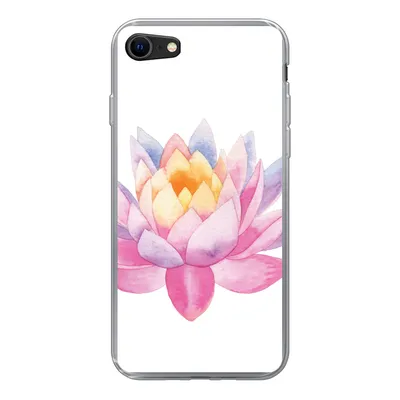 Produktbild von MuchoWow® Handyhülle Schutzhülle Hülle für iPhone SE 2022 Aquarell - Blume - Seerose Silikon Softcase Handy Hülle - Schutzhülle
