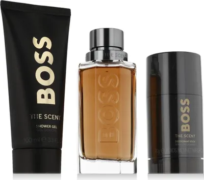 Produktbild von Edt Spray 100ml/Body Lotion 150ml/Edp Spray 10ml Hugo Boss The Scent Him Giftset