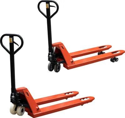 Produktbild von Schefer Gabelhubwagen ECO Gabellänge von 1095mm mit Fußablasshebel und mit Gummi Lenkräder