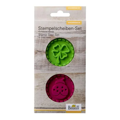 Produktbild von Birkmann Stempelscheiben-Set "Marienkäfer & Kleeblatt" 2 Stück