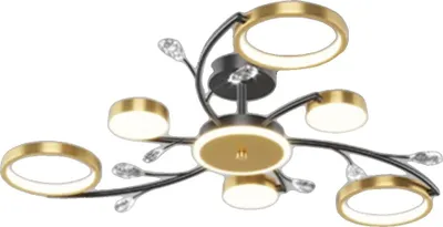 Produktbild von Deckenleuchte, modernes Design, einstellbare Farbtemperaturen, 6 Lichter, APP mit RC dimmbar