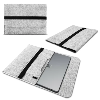 Produktbild von Schutzhülle für Microsoft Surface Laptop 5 15 Zoll Filz Tasche Sleeve Hülle CaseFarben:Hell Grau