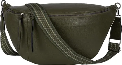 Produktbild von Umhängetasche (TTL-8002)  Bauchtasche XXL Hüfttasche Kunstleder Italy-Design DARK GREEN