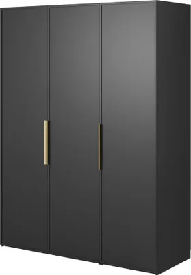 Image de Selsey Frame - Armoire 3 portes avec 2 tringles, 150 cm, noir
