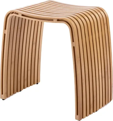 Productafbeelding van Multifunctionele Kruk - Unieke Zitting - Extra Zitplaats - M-vorm Boog Design - 49 cm Breed - Bruin