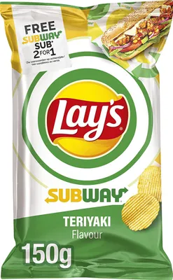 Produktbild von Lays Subway Teriyaki Geschmack Geriffelte Kartoffelchips 150g