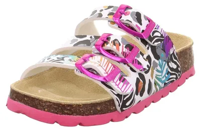 Produktbild von Superfit Mädchen Fussbettpantoffel 1-800113 Hausschuhe, Weiss Mehrfarbig 1100, 2