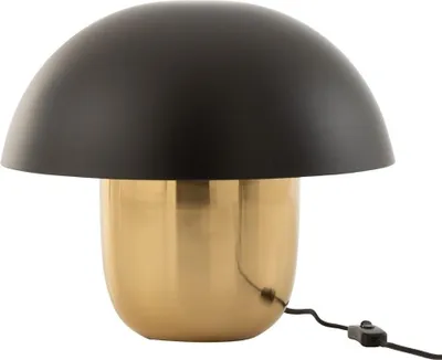 Produktbild von J-Line Lampe Pilz Metall Schwarz/Gold Small