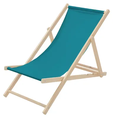 Produktbild von ECD Germany Liegestuhl klappbar aus Holz, Petrol, bis 120kg, 3 Liegepositionen, Sonnenliege Gartenliege Relaxliege Strandliege Strandliegestuhl