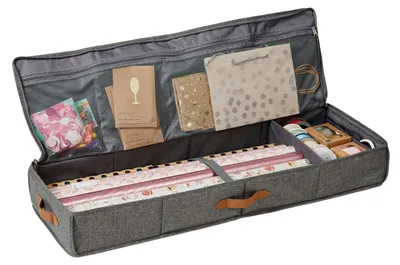 Productafbeelding van LOVE!T STORE!T Premium cadeaupapier-organizer, grijs, 90,0 x 30,0 x 12,0 cm, 1 stuk.