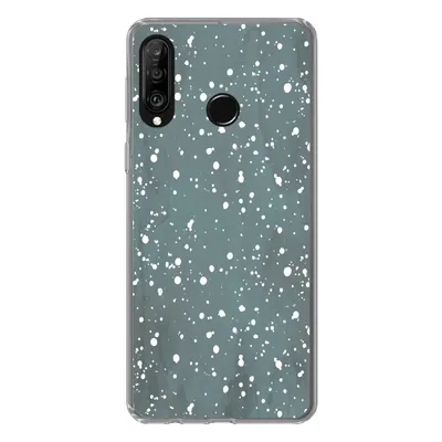 Produktbild von MuchoWow® Handyhülle Schutzhülle Hülle für Huawei P30 Lite Polka dots - Grün - Weiß Silikon Softcase Handy Hülle - Handyhülle