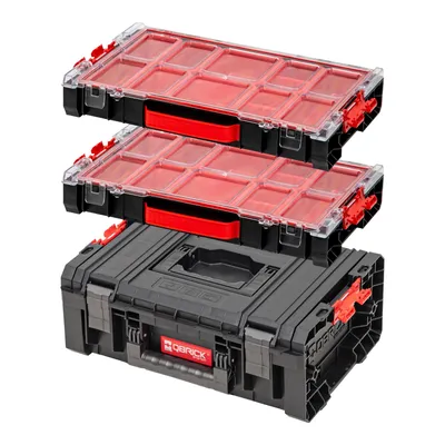 Immagine prodotto di Qbrick System Toolbox Set PRO Technician Case 2.0 450 x 332 x 171 mm 12 l IP54 + 2x PRO 100 Organiser 452 x 296 x 79 mm 5 l IP54