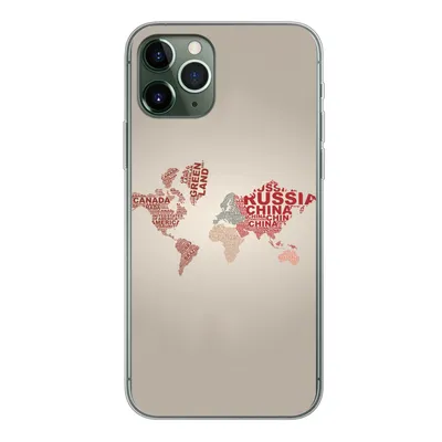 Produktbild von MuchoWow® Handyhülle Schutzhülle Hülle für iPhone 11 Pro Weltkarte - Karte - Briefe Silikon Softcase Handy Hülle - Handy