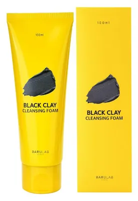 PIANKA KOREAŃSKA DO TWARZY OCZYSZCZAJĄCA CZARNA GLINKA 100 ml - BARULAB