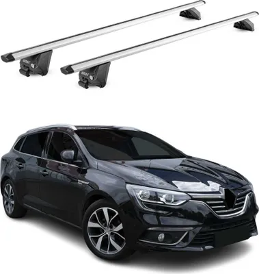 Produktbild von Dachträger für Renault Megane IV Grandtour 2016-2025 100kg Aluminium Grau 2tlg