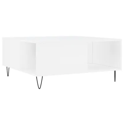 Obrázok produktu pre Konferenčný stolík biely 80x80x36,5 cm spracované drevo