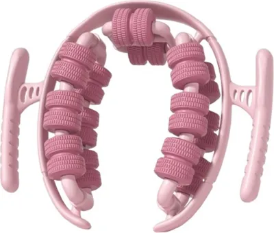 Produktbild von INF Ringförmiger 28-Rollen Beinmassagegerät Kunststoff 23x20x8cm für Oberschenkel und Waden Rosa