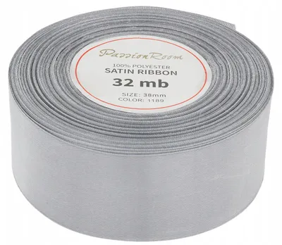 Produktbild von PassionRoom_pl Satinband Dekoband 38mm 32m Grau