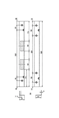 Produktbild von Schnegel Sicherheitswinkelschließblech L.300mm B.20mm S.3mm STA verz.006/911/V - 006/912