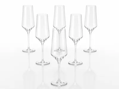 Produktbild von 6x Schott Zwiesel Champagner Belfesta mit Eichstrich