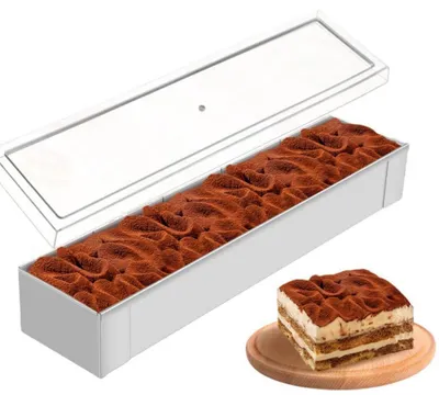 Obrázok produktu pre Plech na pečenie, obdĺžnikový, nerezová oceľ, forma na tiramisu, 40x8x6 cm