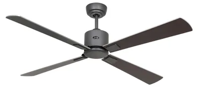 Image de Ventilateur de plafond à basse consommation avec télécommande Eco Neo III WiFi 132 cm Gris basalte pales Wenge / Gris argent