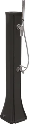 Produktbild von Happy Go 23L Solardusche Formidra 26x29x120cm Anthrazit – Außenbereich HD-Polyethylen mit abnehmbarem Duschkopf, Mischbatterie und Fußbrause