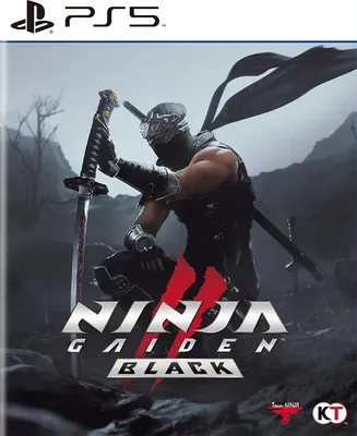 The cover art for the video game Ninja Gaiden 2 Black for PS5, featuring a ninja character.