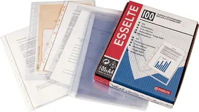 Zdjęcie produktu dla Rękawy Esselte przezroczyste 100 szt