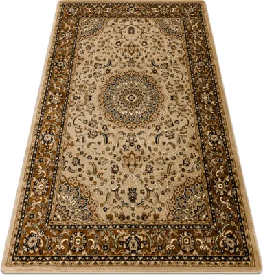 Zdjęcie produktu dla Dywan ROYAL E0177 Ramka, rozeta - beż / brązowy beżowy 150x230 cm