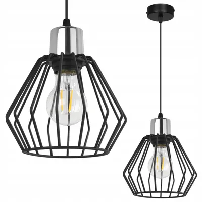 Obrázek produktu pro Závěsná lampa, stropní svítidlo, drátěný stínidlo, LED