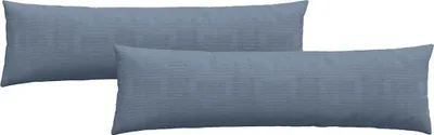 Zdjęcie produktu dla vidaXL Poduszka na sofę 2 sztuki niebieska 145 x 40 cm tkanina sztruksowa