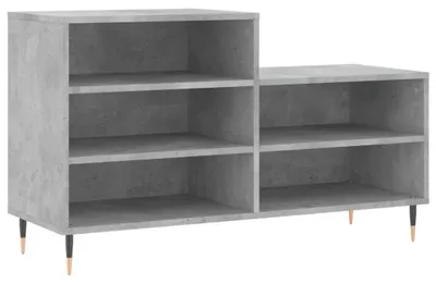 Produktbild von vidaXL Schuhregal Betongrau 102x36x60 cm Holzwerkstoff
