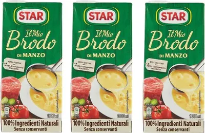 Produktbild von Star Brodo Manzo Broth Flüssiges Rindfleisch, 1 l, 3 Stück